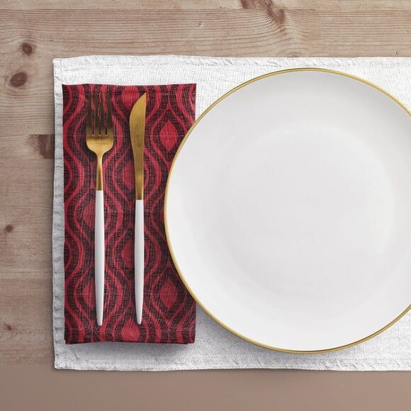 Porter Anna Other - NWT Porter Anna- Red & Black Cotton Napkin 4-set, Ogee